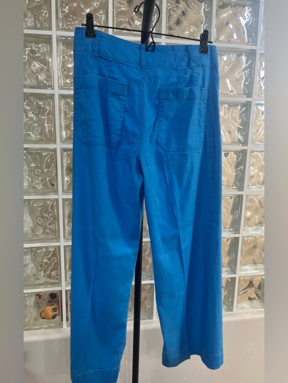 Maeve Colette Blueish turquoise cropped linen pants size 27 - Picture 4 of 6